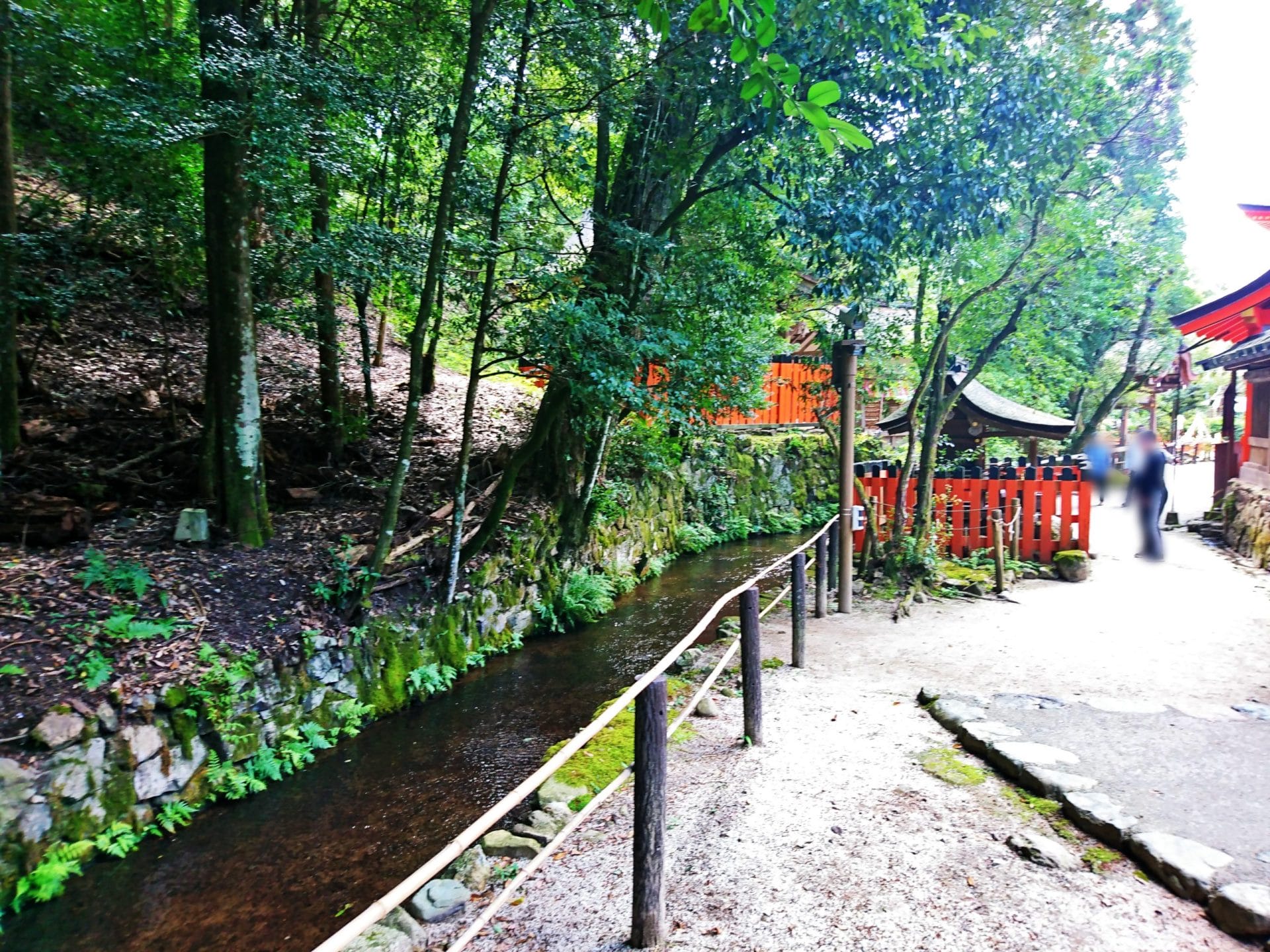 上賀茂神社の境内を流れる小川